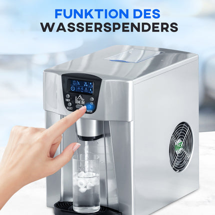 Výrobník kostek ledu, 12 kg/den, rychle za 6 min, nádržka na vodu 3 L