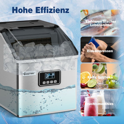 Výrobník ledu 2.4L s lopatkou, časovačem a samočištěním, 18kg/24H
