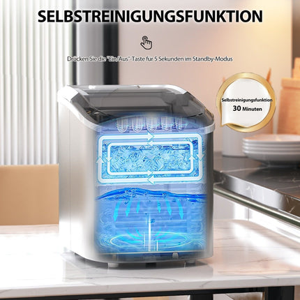Výrobník ledu 2.2 L s kulatými kostkami ledu, 24.5 x 35.5 x 32 cm, splitters