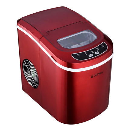 Ice cube machine ice machine including ice cube scoop red/silver 25 x 36 x 33 cm-red