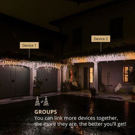 Světelné rampouchy Icicle, 190 AWW LED, Gen.II, IP44, Gold Edition