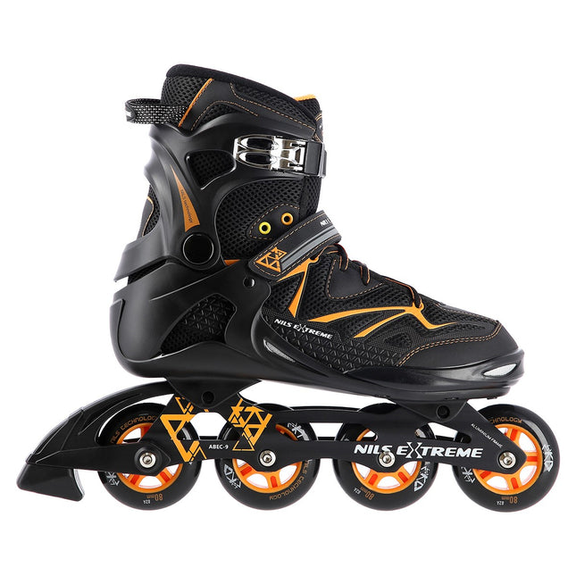 Inline skates, zwart/oranje, maat 40