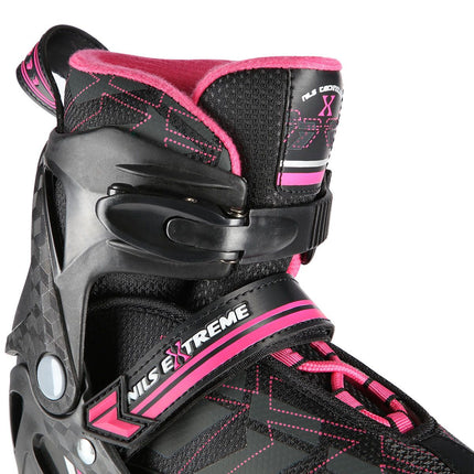 In-Line Skates, Black/Pink, Size M (35-38)