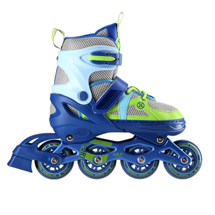 Kolečkové brusle, modro-zelené, velikost L (39-42)