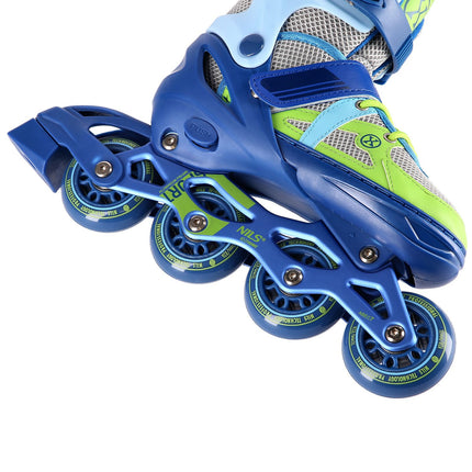 Kolečkové brusle, modro-zelené, velikost L (39-42)
