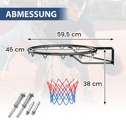 Basketbalový koš do interiéru – 45cm, na stěnu, tlumící nárazy