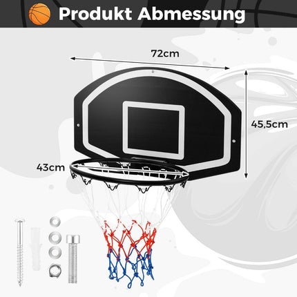 Basketbalový koš do interiéru – nerozbitná deska 72x45.5cm