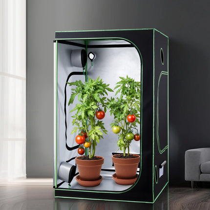 Indoor Grow Tent 120x120x200 cm, 600D Mylar, Tray