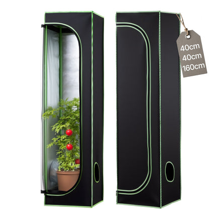 Indoor Grow Tent 40x40x160 Cm, 600D Mylar, Window