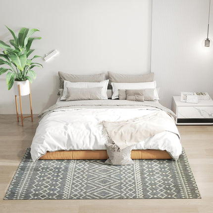 Koberec boho do interiéru i exteriéru, snadná údržba, šedý, 200x140 cm