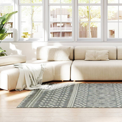 Koberec boho do interiéru i exteriéru, snadná údržba, šedý, 200x140 cm