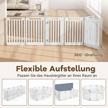 Indoor Outdoor Dog Playpen, 31.5" Tall, 10 Panels, HDPE