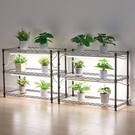 Indoor Plant Stand Shelf with Full-Spectrum LED, 6-Tier