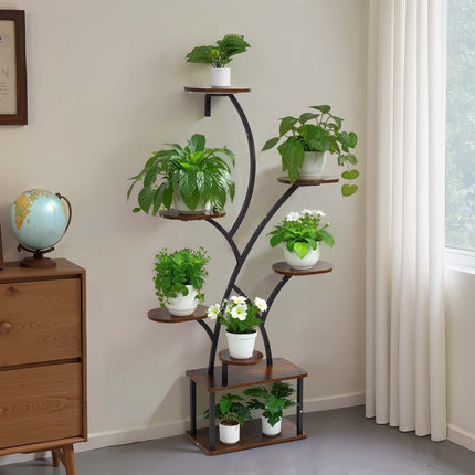 Indoor Plant Stand With Grow Lights, 8-Tier, 62 In