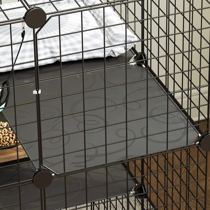 Indoor Steel Cat Cage, Customizable Design, 3 Doors
