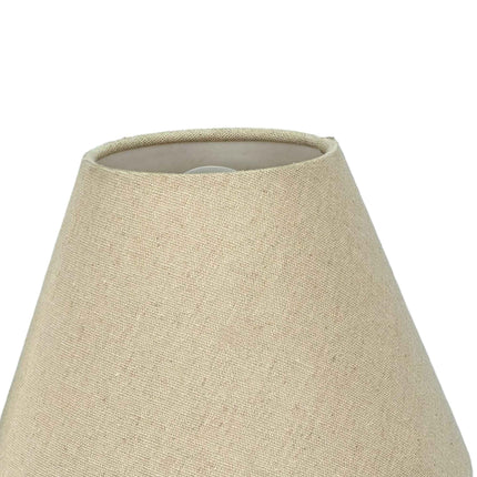 Vnitřní nástěnná lampa s černým držákem a lněným stínidlem