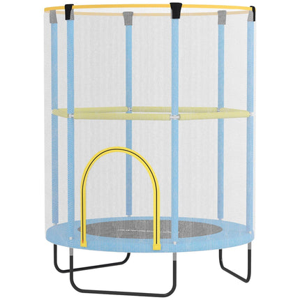 Indoor trampoline for children with safety net, 140 cm, dark blue