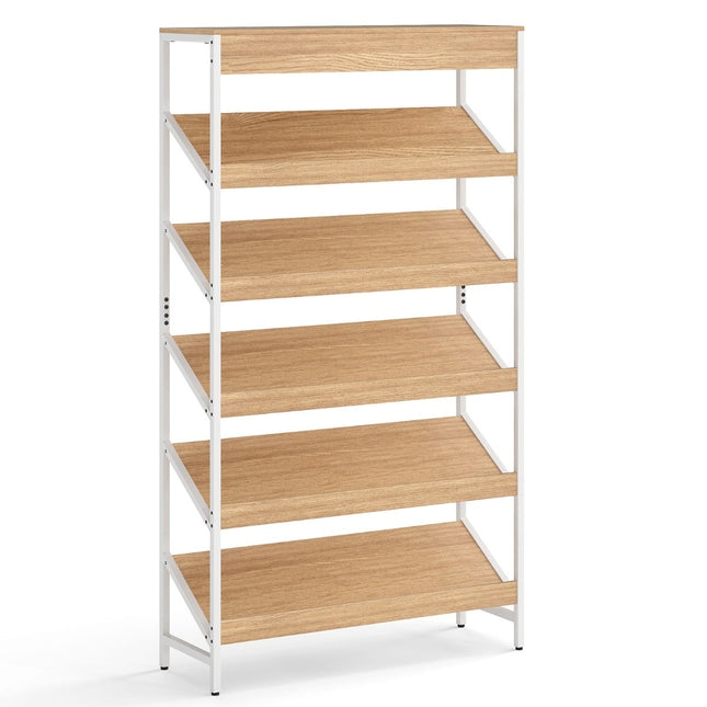 Industriële boekenkast met 6 planken, metalen frame, 161 cm hoog