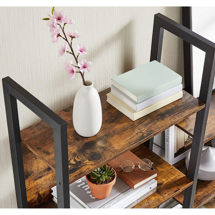 Industrial Bookshelf, 14-Tier Vintage Shelving Unit