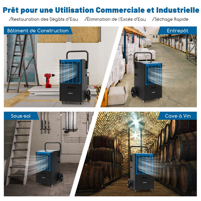Industrial Dehumidifier 66L/Day, Pump, 418 m²