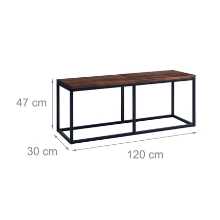 Industriální jídelní lavice, 120 cm, pro 2 osoby