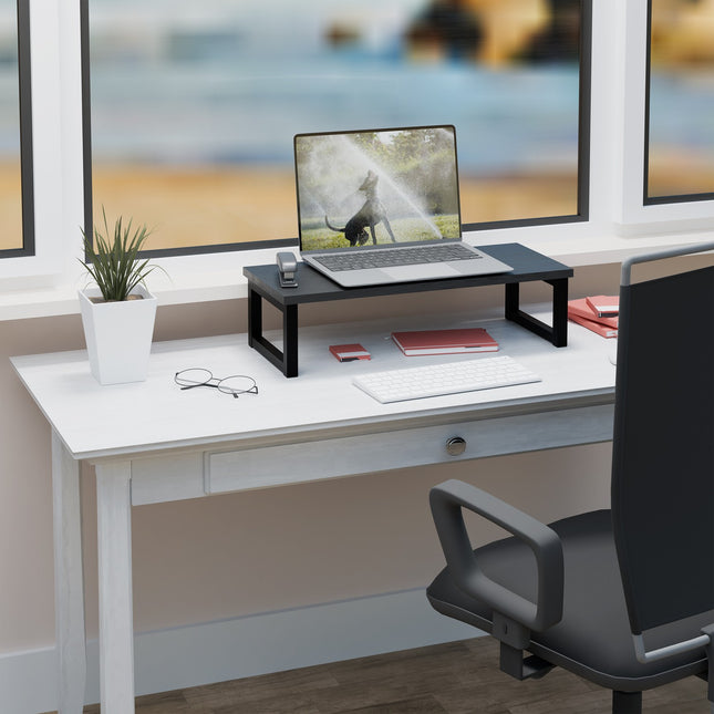 Industriální podstavec pod monitor – ergonomické zvýšení stolu, černý