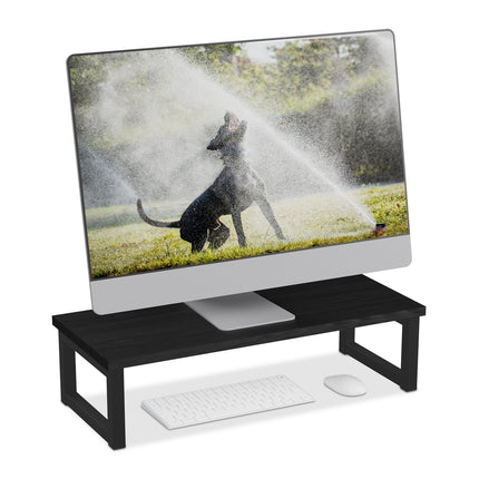 Industriální podstavec pod monitor – ergonomické zvýšení stolu, černý