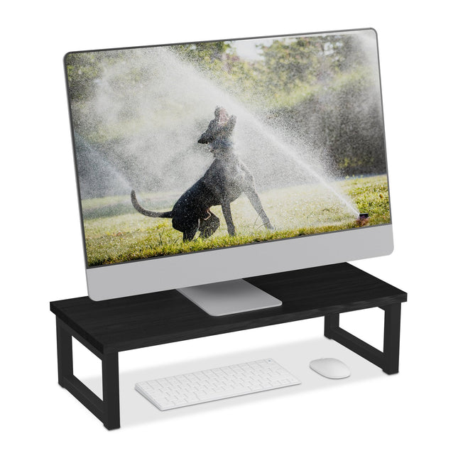 Industriální podstavec pod monitor – ergonomické zvýšení stolu, černý