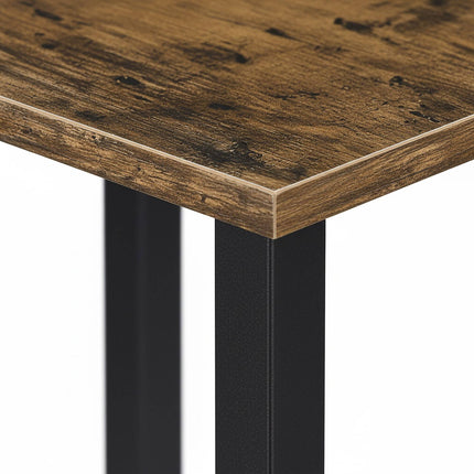Industrial Side Table with 2 Shelves, Wood-Effect