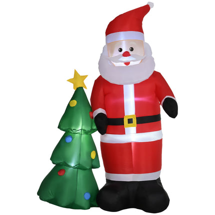 Nafukovací Santa Claus se stromkem a LED osvětlením, 210 cm, voděodolný