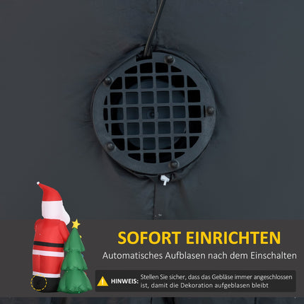 Nafukovací Santa Claus se stromkem a LED osvětlením, 210 cm, voděodolný