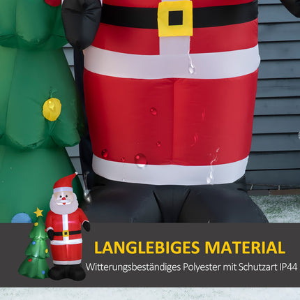 Nafukovací Santa Claus se stromkem a LED osvětlením, 210 cm, voděodolný