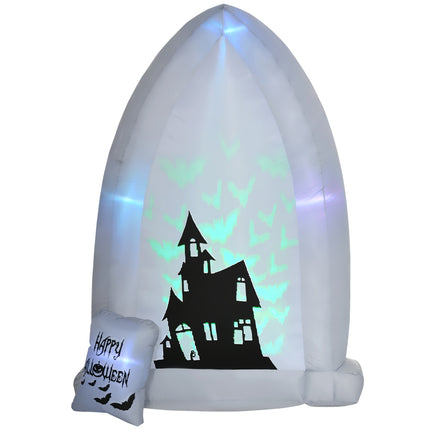 Nafukovací halloweenský náhrobek 210 cm s LED osvětlením