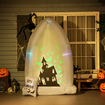 Nafukovací halloweenský náhrobek 210 cm s LED osvětlením
