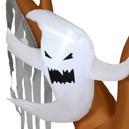 Inflatable 2.4m Ghost Tree with LED Lights for Outdoors