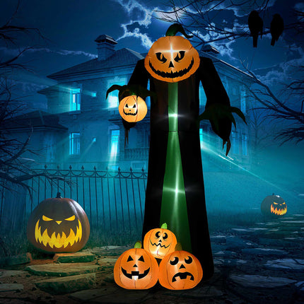 Inflatable 2.4m LED Pumpkin Ghost for Outdoor Halloween Decor
