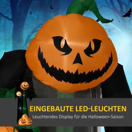 Inflatable 2.4m LED Pumpkin Ghost for Outdoor Halloween Decor