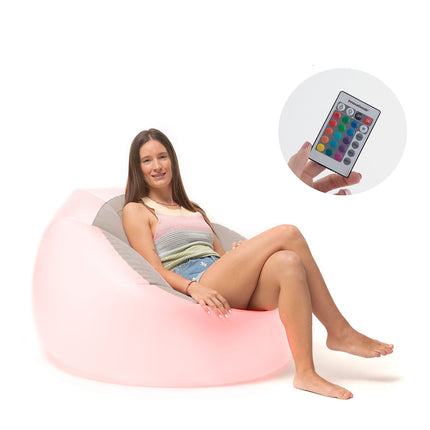 Nafukovací křeslo s barevným LED osvětlením a dálkovým ovládáním Chight InnovaGoods