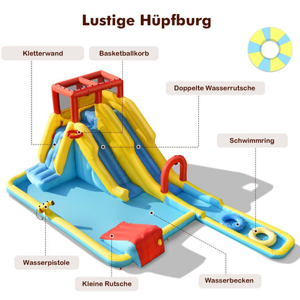 Inflatable Bounce House with Slides & Water Cannon 622cm