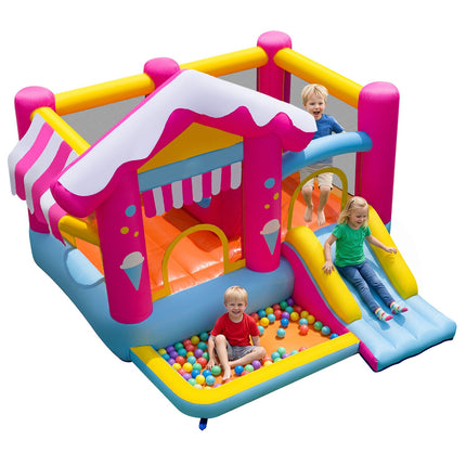 Inflatable Bouncy Castle with Slide & Ball Pit, 320x300x230 cm