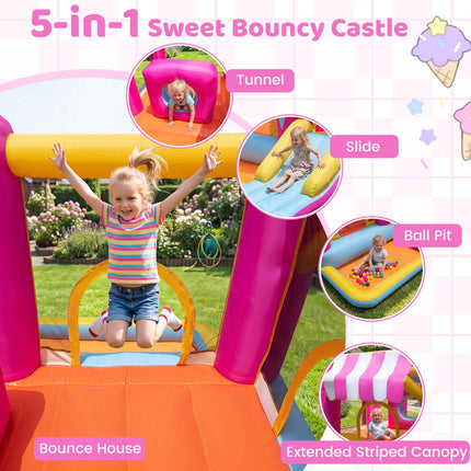 Inflatable Bouncy Castle with Slide & Ball Pit, 320x300x230 cm