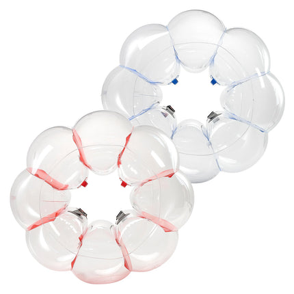 Inflatable Bumper Balls 2-Pack, 4 Ft PVC, Red Blue