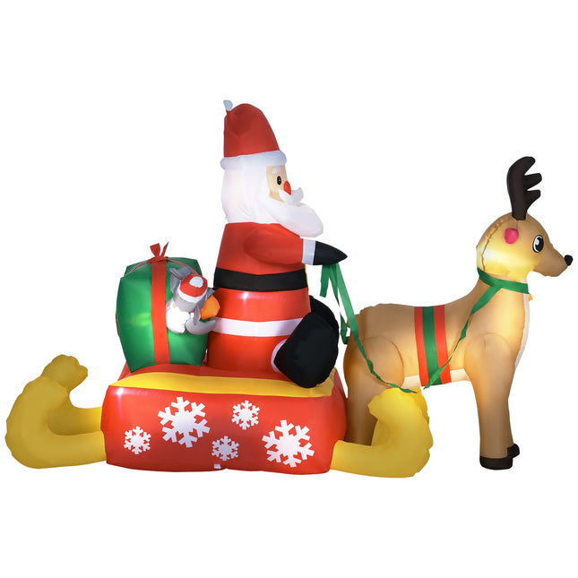 Inflatable Santa Claus, 1.22m with LED lights for outdoor use
