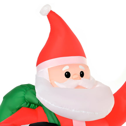 Nafukovací Santa s LED světly, 2.4m, dovnitř i ven