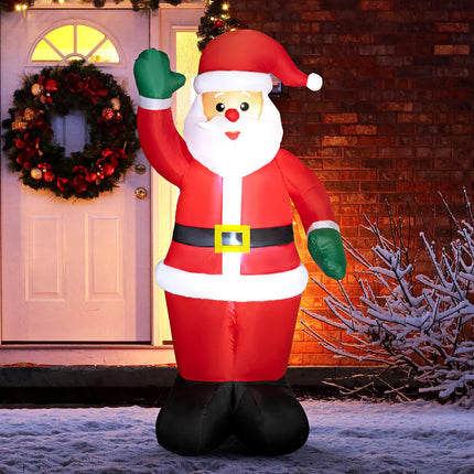 Nafukovací Santa Claus 6ft s LED světly, dovnitř i ven