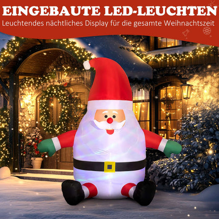 Nafukovací Santa Claus 6ft se svítící LED koulí pro venkovní použití