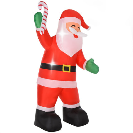 Nafukovací vánoční Santa s LED osvětlením, 243cm