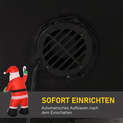 Nafukovací vánoční Santa s LED osvětlením, 243cm