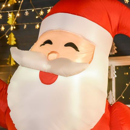 Nafukovací vánoční Santa s LED osvětlením, 243cm
