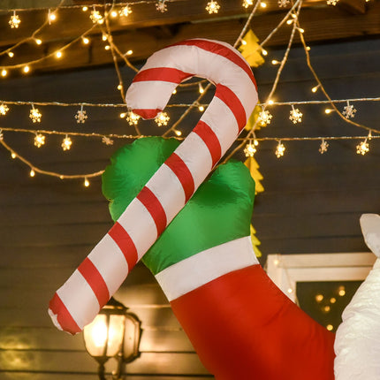 Nafukovací vánoční Santa s LED osvětlením, 243cm